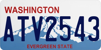 WA license plate ATV2543