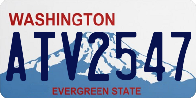 WA license plate ATV2547