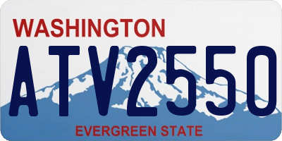 WA license plate ATV2550