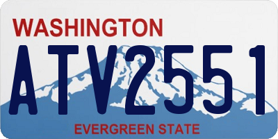 WA license plate ATV2551