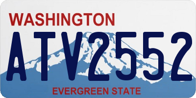 WA license plate ATV2552