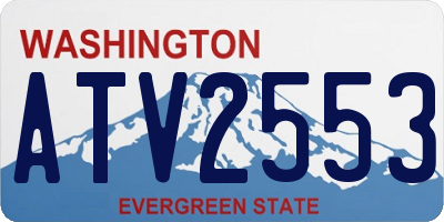 WA license plate ATV2553