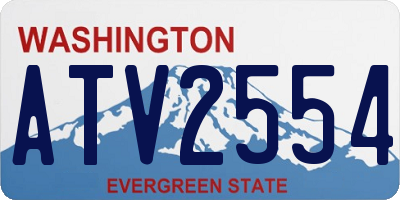 WA license plate ATV2554