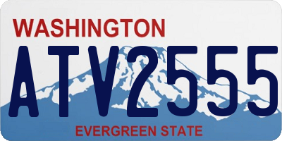 WA license plate ATV2555