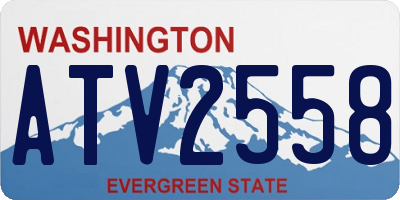 WA license plate ATV2558