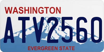 WA license plate ATV2560