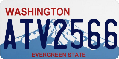 WA license plate ATV2566