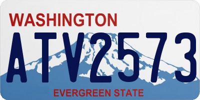 WA license plate ATV2573