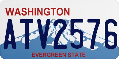 WA license plate ATV2576