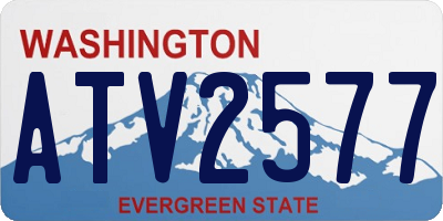 WA license plate ATV2577