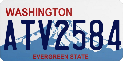 WA license plate ATV2584