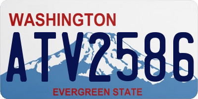 WA license plate ATV2586