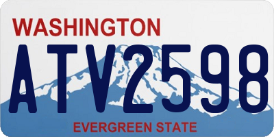 WA license plate ATV2598