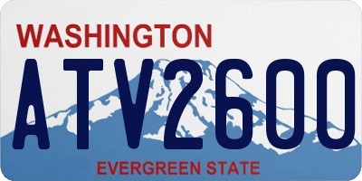 WA license plate ATV2600