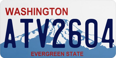 WA license plate ATV2604