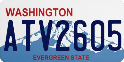 WA license plate ATV2605