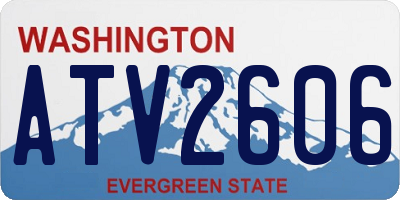 WA license plate ATV2606