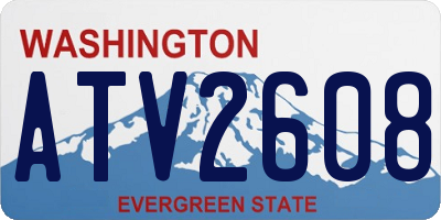 WA license plate ATV2608
