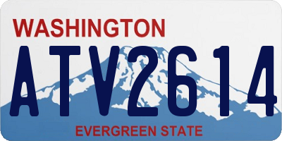 WA license plate ATV2614