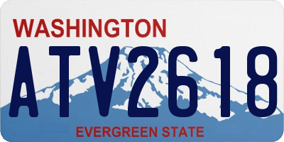 WA license plate ATV2618