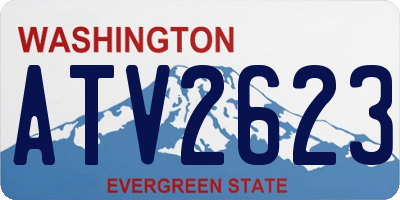 WA license plate ATV2623