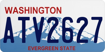 WA license plate ATV2627