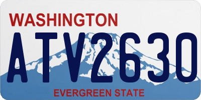 WA license plate ATV2630