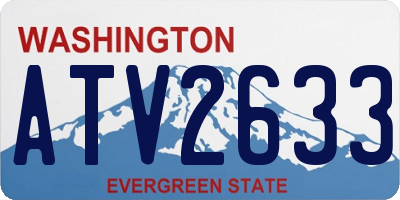 WA license plate ATV2633