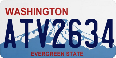 WA license plate ATV2634