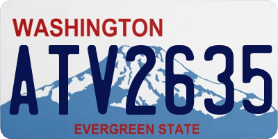 WA license plate ATV2635