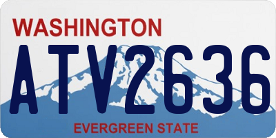 WA license plate ATV2636