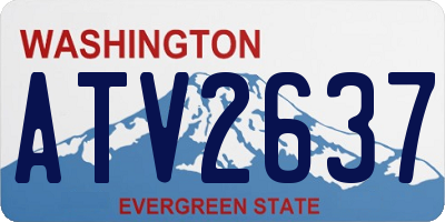 WA license plate ATV2637