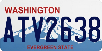 WA license plate ATV2638