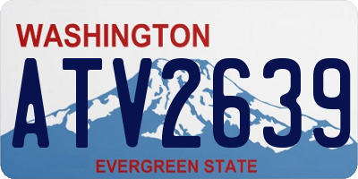 WA license plate ATV2639