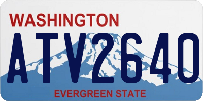 WA license plate ATV2640