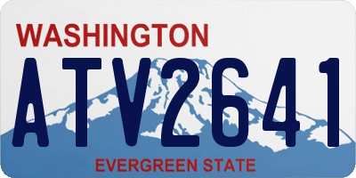 WA license plate ATV2641