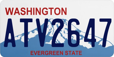 WA license plate ATV2647