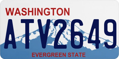 WA license plate ATV2649