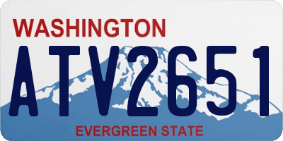 WA license plate ATV2651