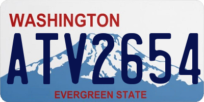 WA license plate ATV2654