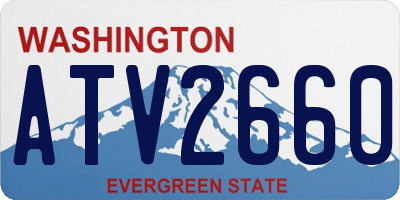 WA license plate ATV2660