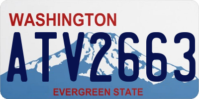 WA license plate ATV2663