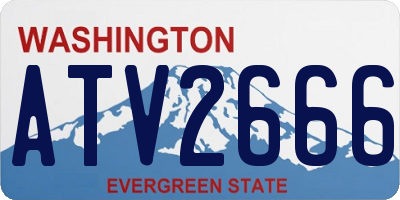 WA license plate ATV2666