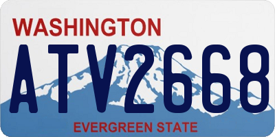 WA license plate ATV2668