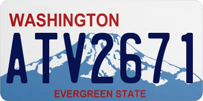 WA license plate ATV2671