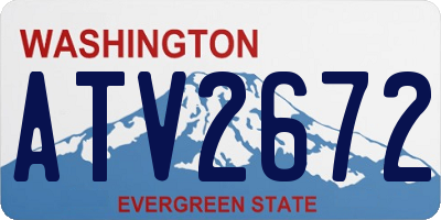 WA license plate ATV2672