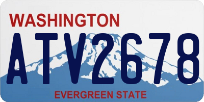 WA license plate ATV2678
