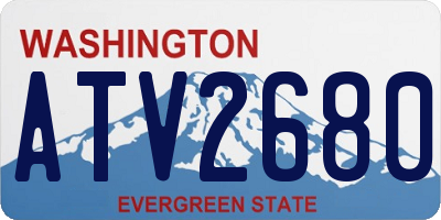 WA license plate ATV2680