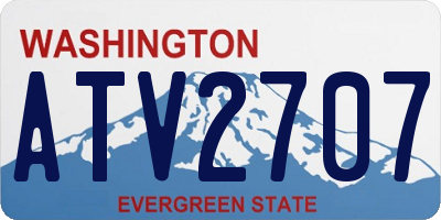 WA license plate ATV2707