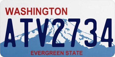 WA license plate ATV2734